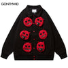 Men Baseball Jacket Y2K Grunge Streetwear Hip Hop Multi Devil Zipper Pockets Bomber Coat 2023 Autumn Harajuku Top Couple