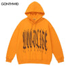 Men Hoodie Sweatshirt Hip Hop Foam Letter Print Hooded Streetwear Harajuku Punk Gothic Cotton Loose Pullover Hoodie Male