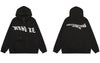 Men Hoodie Sweatshirt Jacket Hip Hop Letter Print Zipper Hooded Streetwear 2023 Autumn Harajuku Casual Loose Coat Couple