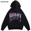 Men Hoodie Sweatshirt Streetwear Hip Hop Graphic Letter Print Punk Gothic Hooded 2023 Harajuku Casual Loose Pullover