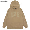 Men Hoodie Sweatshirt Y2K Grunge Streetwear Hip Hop Pigeon Print Punk Gothic Oversized Hooded Harajuku Casual Pullover