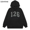 Men Hoodie Sweatshirt Y2K Grunge Streetwear Hip Hop Pigeon Print Punk Gothic Oversized Hooded Harajuku Casual Pullover