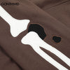 Men Hoodie Y2K Streetwear Hip Hop Embroidery Skull Skeleton Letter Hooded Sweatshirt Harajuku Casual Cotton Punk Gothic Pullover