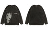Men Knitted Sweater Y2K Harajuku Japanese Anime Girl Pullover Jumpers Sweaters 2023 Autumn Hip Hop Casual Streetwear