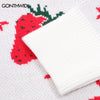 Men Knitted Sweater Y2K Harajuku Strawberry Pullover Jumpers Sweaters Streetwear Autumn Hip Hop Casual Loose Sweater