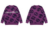 Men Knitted Sweaters Y2K Grunge Hip Hop Skull Skeleton Jumpers Sweater Streetwear Autumn Harajuku Punk Gothic Pullovers