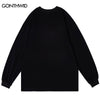 Men Shirts Streetwear Hip Hop Graphic Print Oversize Long Sleeve T-Shirt 2023 Harajuku Casual Cotton Loose Punk Tshirt