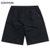 Men Shorts Streetwear Hip Hop Side Zipper Pockets Baggy Polyester Jogger Shorts Summer Harajuku Casual Loose Short Pants