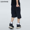 Men Shorts Streetwear Hip Hop Side Zipper Pockets Baggy Polyester Jogger Shorts Summer Harajuku Casual Loose Short Pants