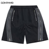 Men Shorts Streetwear Hip Hop Side Zipper Pockets Baggy Polyester Jogger Shorts Summer Harajuku Casual Loose Short Pants