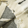 Men Sweater Y2K Grunge Vintage Ripped Destroyed Hole Jumpers Hip Hop Casual Knitted Flower Punk Gothic Loose Pullover Streetwear