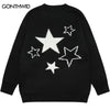 Men Sweaters Y2K Streetwear Vintage Retro Knitted Star Pigeon Jumpers Sweater Autumn Harajuku Casual Pullover Couples