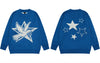Men Sweaters Y2K Streetwear Vintage Retro Knitted Star Pigeon Jumpers Sweater Autumn Harajuku Casual Pullover Couples