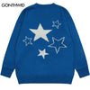 Men Sweaters Y2K Streetwear Vintage Retro Knitted Star Pigeon Jumpers Sweater Autumn Harajuku Casual Pullover Couples