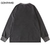 Men Sweatshirt Hoodie Hip Hop Vintage Skeleton Skull Print Sweatshirts Streetwear 2023 Retro Cotton Punk Gothic Pullover Hoodie