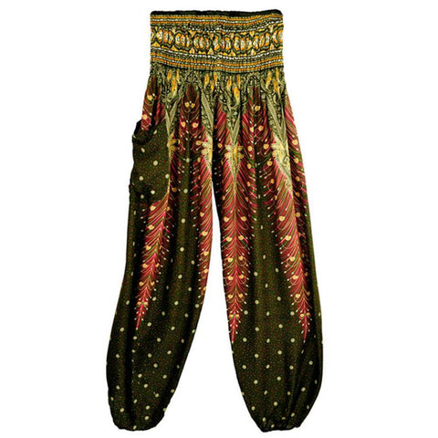 Men Women Thai Harem Trousers Boho Festival Hippy Smock High Waist Fitness Pants New Spring Summer Loose Long pant leggings 2022
