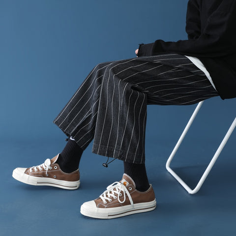 Men's Vintage Jeans Striped Straight plus size Hip Hop Blue Jean for Men Mens Denim Pants Men Trousers