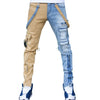 Men's jeans 2022 high street straight overalls men's oversized hip-hop yellow blue denim trousers men's casual jeans