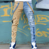 Men's jeans 2022 high street straight overalls men's oversized hip-hop yellow blue denim trousers men's casual jeans