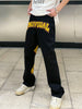Mens Black Denim Jeans Streetwear Harajuku Embrodiery Letter Straight Baggy Jean Pants Hip Hop Summer Casual Loose Trousers Male