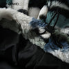 Mens Faux Fur Coat Streetwear Y2K Hip Hop Tie Dye Stripes Zip Up Fluffy Fleece Jackets 2023 Harajuku Casual Plush Jacket