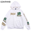 Mens Hip Hop Hoodie Sweatshirt Streetwear Vintage Letter Print Fleece Hooded 2023  Harajuku Cotton Pullover Hoodies Khaki Black