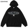 Mens Hoodie Streetwear Sweatshirt Y2K Hip Hop Spider Print Hooded 2023 Harajuku Casual Cotton Punk Gotic Pullover Tops