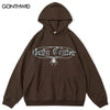 Mens Hoodie Streetwear Sweatshirt Y2K Hip Hop Spider Print Hooded 2023 Harajuku Casual Cotton Punk Gotic Pullover Tops