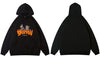 Mens Hoodie Sweatshirt Streetwear Hip Hop Embroidery Doberman Dog Flame Letter Oversized Hooded Harajuku Cotton Loose Pullover