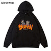 Mens Hoodie Sweatshirt Streetwear Hip Hop Embroidery Doberman Dog Flame Letter Oversized Hooded Harajuku Cotton Loose Pullover