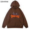 Mens Hoodie Sweatshirt Streetwear Hip Hop Embroidery Doberman Dog Flame Letter Oversized Hooded Harajuku Cotton Loose Pullover