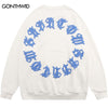 Mens Hoodie Sweatshirts Streetwear Hip Hop Foam Letter Print Pullover Harajuku Casual Cotton Punk Gothic Sweatshirt