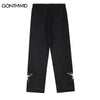 Mens Pants Streetwear Hip Hop Vintage Embroidery Star Leather Patch Casual Baggy Pants 2023 Men Fashioin Straight Trousers Male