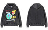 Mens Vintage Hoodie Sweatshirt Y2K Streetwear Hip Hop Letter Print Washed Pullover 2023 Harajuku Punk Gothic Hooded Tops