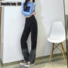 Meqeiss 2022 Heart-Shaped Hole Gradient Y2K Jeans Women High Waist Casual Hin Thin Straight Pants Street Vintage Denim Pants