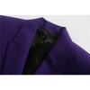 Merodi Office Lady Double Breastd Za Solid Long Blazers Outwear Womens Spring Casual Long Sleeve Purple Slim Jackets