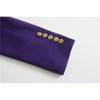 Merodi Office Lady Double Breastd Za Solid Long Blazers Outwear Womens Spring Casual Long Sleeve Purple Slim Jackets
