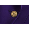 Merodi Office Lady Double Breastd Za Solid Long Blazers Outwear Womens Spring Casual Long Sleeve Purple Slim Jackets