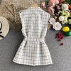 Mid-length Tweed Suit Collar Vest Women 2023 Spring and Autumn Sleeveless Jacket Suit Trend Woman Blazer