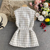 Mid-length Tweed Suit Collar Vest Women 2023 Spring and Autumn Sleeveless Jacket Suit Trend Woman Blazer
