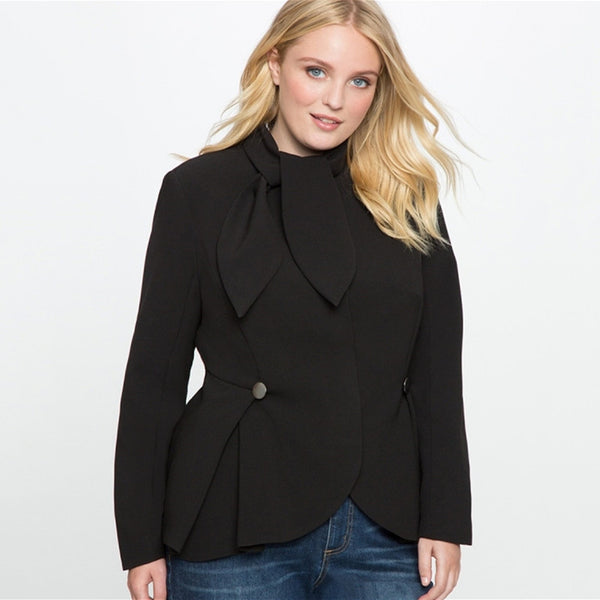 Fashion womens jacket new arrival  office solid color plus size slim simple full sleeve temperament suit jacket