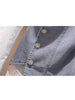 Mini Dress Women Denim Patchwork Lapel Chic Long Sleeve Vestidos Korean Asymmetric Button Up Shirt Dresses Femme Autumn
