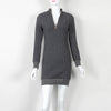 Mini Fashion Zip-up Zipper 2022 Autumn Winter Sweater Dress Sexy V Neck Knit Dresses Warm Bodycon Women Dress New GV101