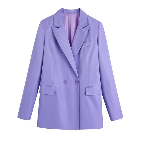 Mini Skirt Sets Purple Elegant Women's Blazer Suits Woman Jacket 2023 Classic Basic Office Lady Belt 2 Pieces Casual Chi