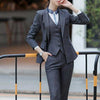 Mini Skirt Suits Women Double Breasted Plaid Blazer Jacket Vest Waistcoat 3 Piece Set Business Formal Work Office Ladies Wear