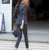 Mini Skirt Suits Women Double Breasted Plaid Blazer Jacket Vest Waistcoat 3 Piece Set Business Formal Work Office Ladies Wear