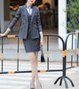 Mini Skirt Suits Women Double Breasted Plaid Blazer Jacket Vest Waistcoat 3 Piece Set Business Formal Work Office Ladies Wear