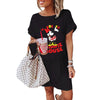 Minnie Mouse Mickey Mouse Donald Duck Kawaii Women T-Shirt Dresses Oversize Summer  Cartoon Print Harajuku Dress Woman