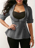 Women Blazers and Jackets Buttons One Piece High Low Design Half Sleeve Slim Suit Office Bandage Back Female S-Xl