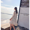 Mishow 2022 Chiffon Women Dress Ladies Embroidery Dress Floral Casual Dress V Neck Lolita Dress MX18A1346